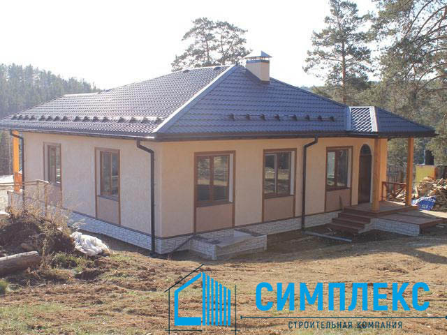 Проектирование и строительство одноэтажного дома из газобетона площадью 236 м2.