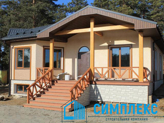 Обложка проекта: Проектирование и строительство одноэтажного дома из газобетона площадью 236 м2.