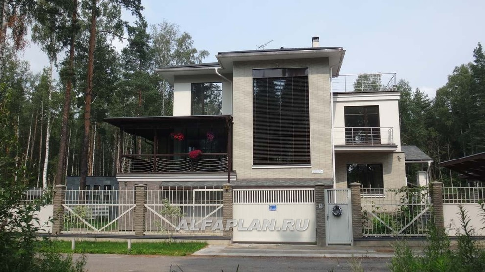 Реализация и интерьеры проекта коттеджа "Три семерки" 77а + проект бассейна 287В