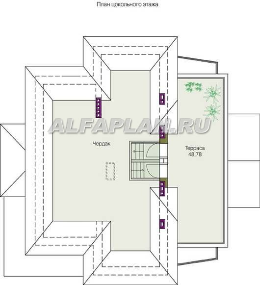 Планы этажей проекта коттеджа "Три семерки" 77а + проект бассейна 287В