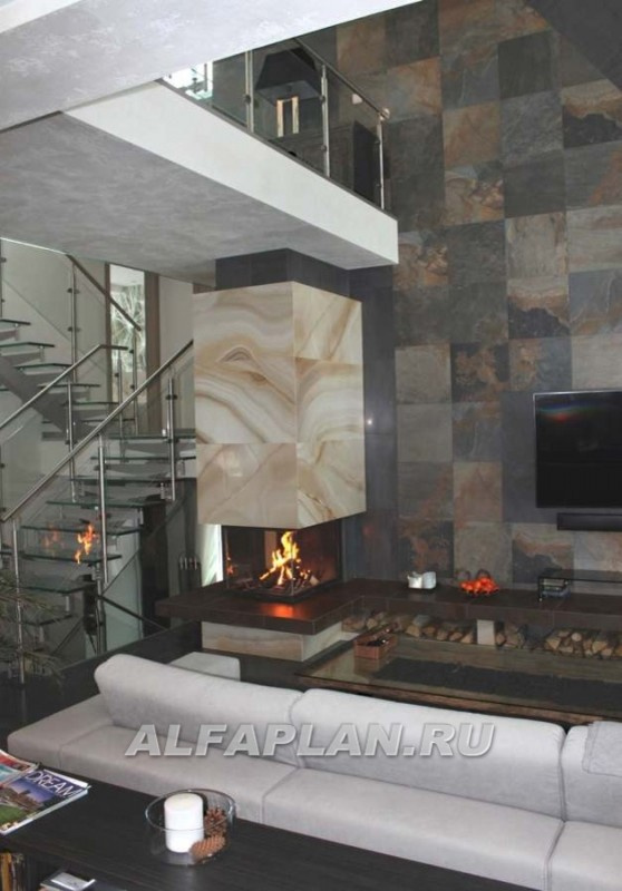 Реализация и интерьеры проекта коттеджа "Три семерки" 77а + проект бассейна 287В