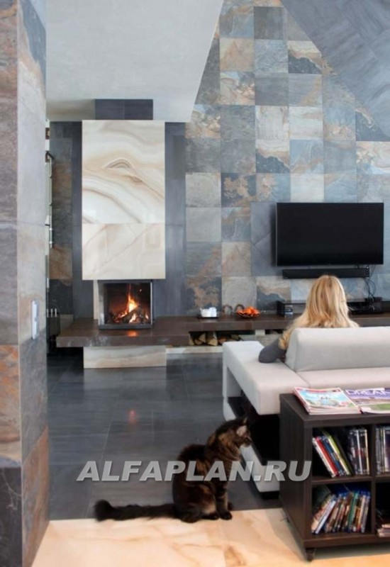 Реализация и интерьеры проекта коттеджа "Три семерки" 77а + проект бассейна 287В