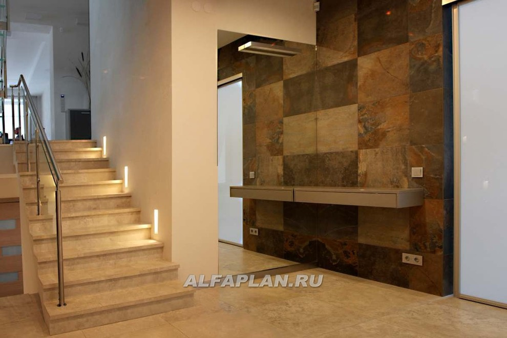 Реализация и интерьеры проекта коттеджа "Три семерки" 77а + проект бассейна 287В