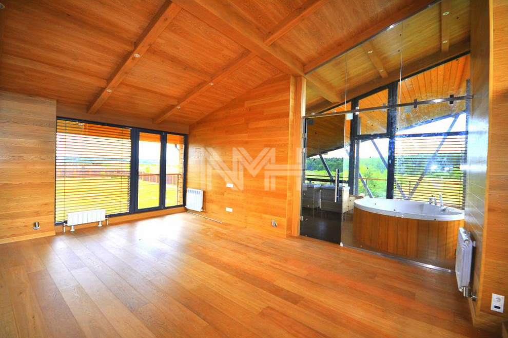 Дом из натуральных материалов в стиле хай-тек