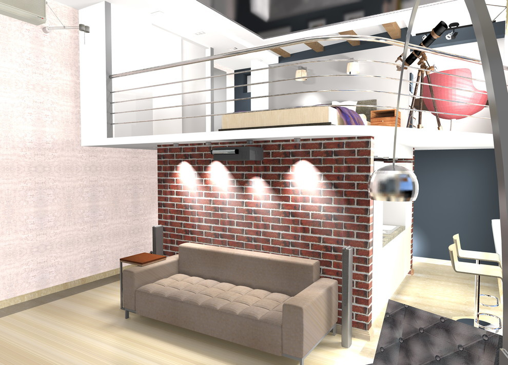 Дизайн-проекта интерьера квартиры в стиле лофт в Волгограде