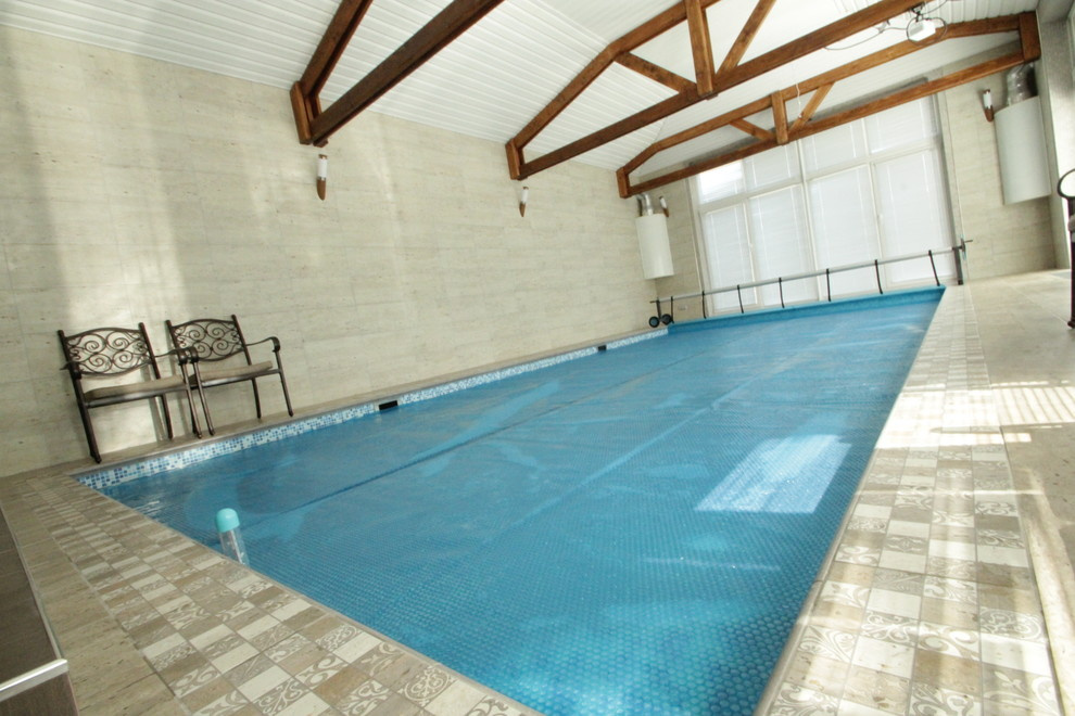 Бассейн 8х4х1.2-1.7 в банном комплексе