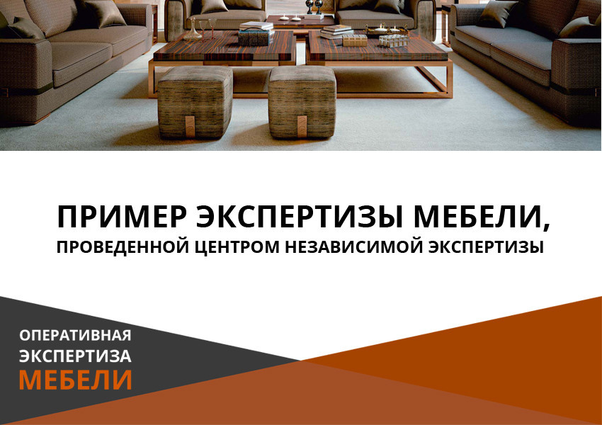 Обложка проекта: Пример проведенной экспертизы мебели