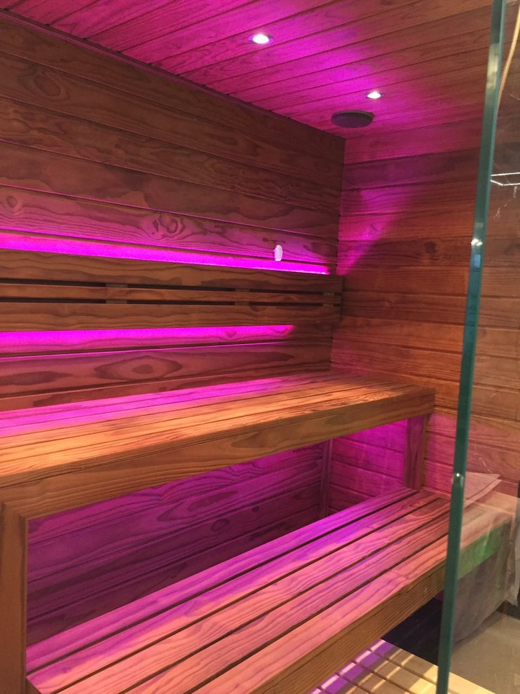Сауна со стеклянным фасадом
