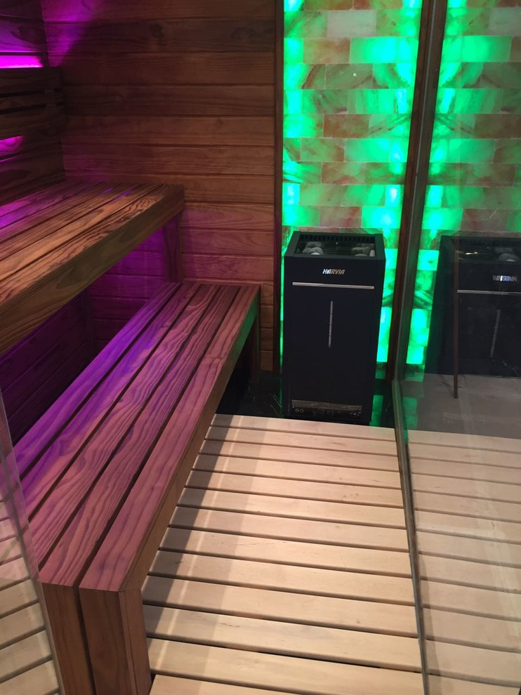 Сауна со стеклянным фасадом