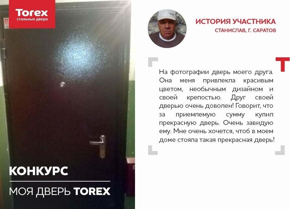 Отзывы участников конкурса "Моя дверь Torex"