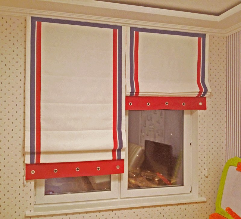 Римские шторы в морском стиле