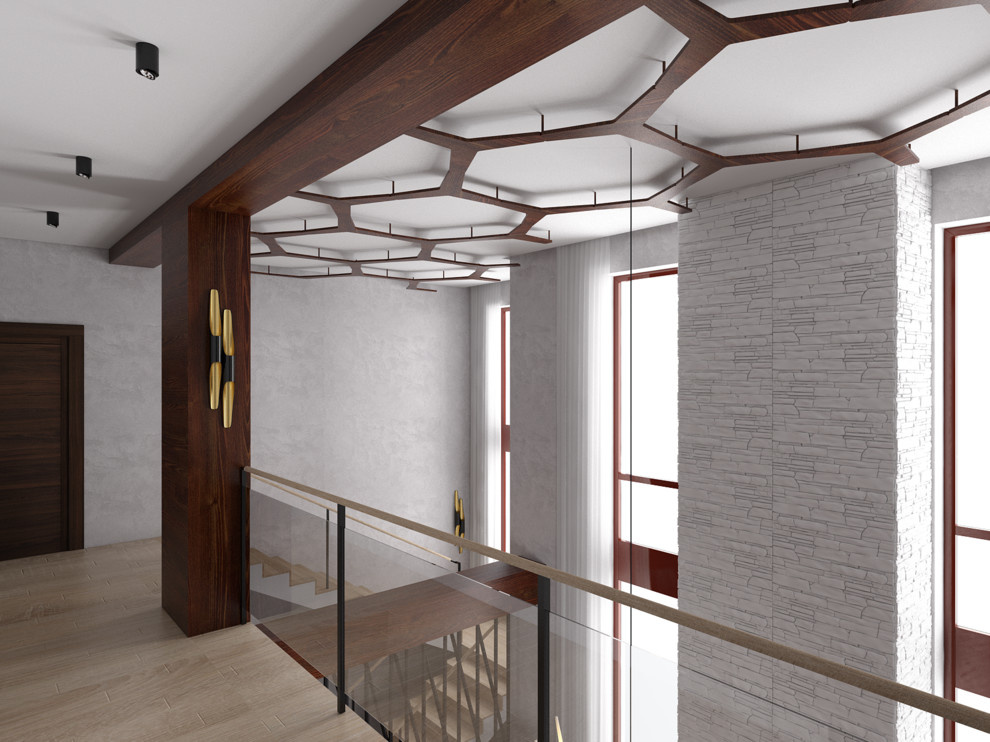 Гостиная-столовая и кухня дома в Пирогово