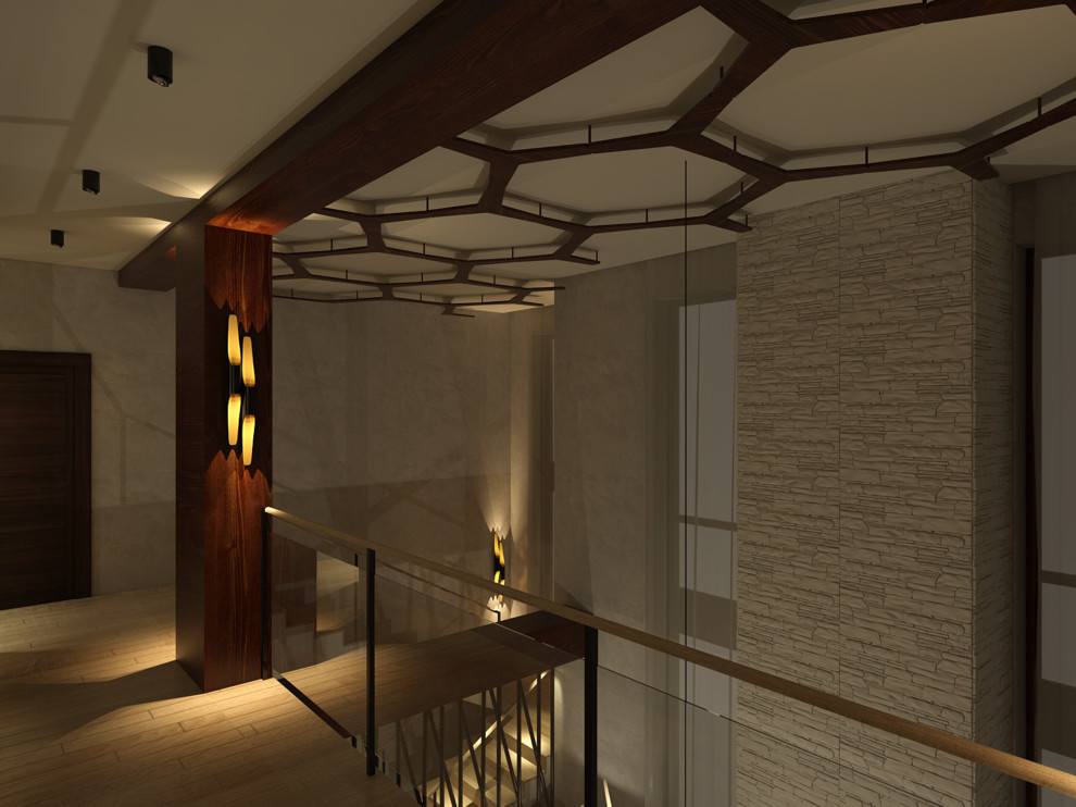 Гостиная-столовая и кухня дома в Пирогово