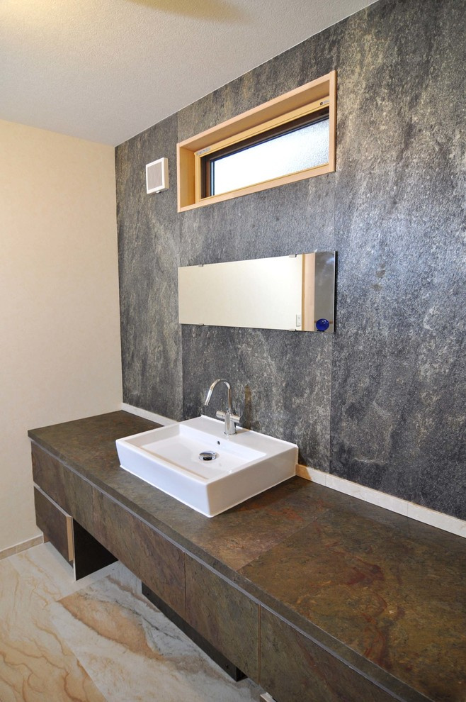 Каменный шпон в интерьере