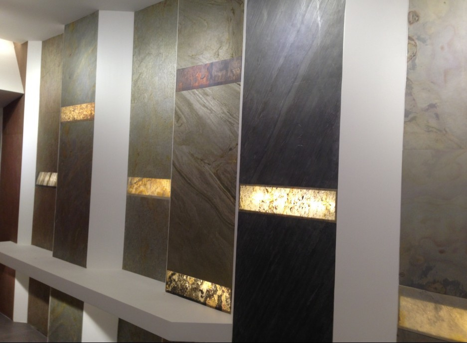 Каменный шпон в интерьере