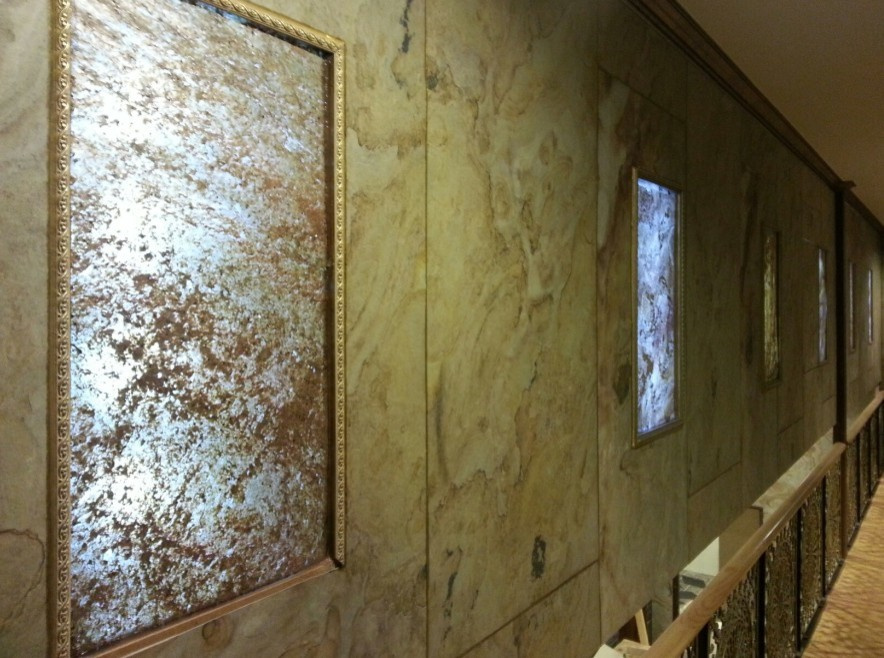 Каменный шпон в интерьере