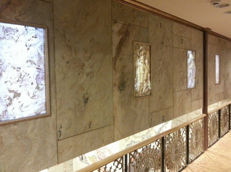 Каменный шпон в интерьере