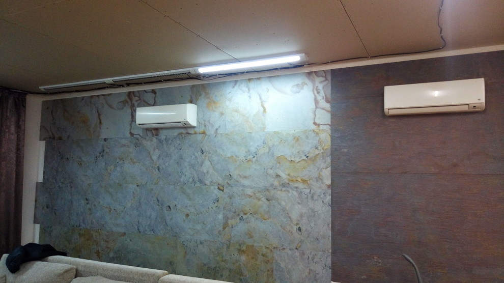 Каменный шпон в интерьере