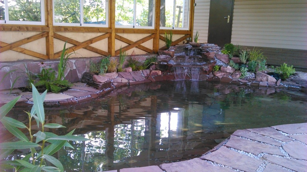 Обложка проекта: Искусственный водоем с водопадом