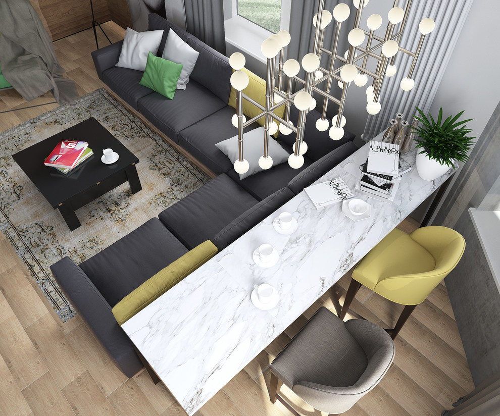 Загородный дом в Саратове - кухня гостиная