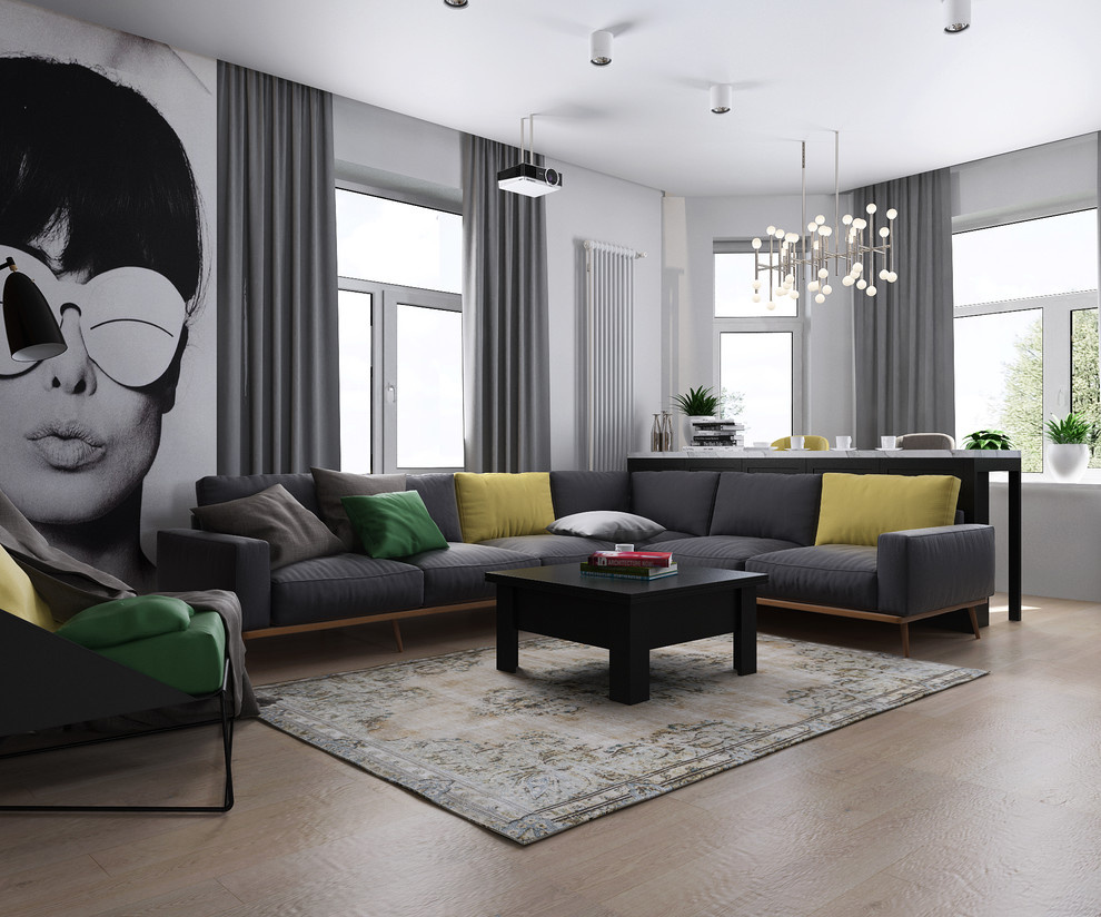 гостиная с эркером