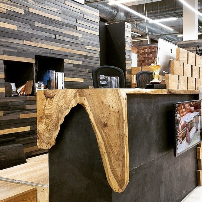 Столешница для барной стойки из цельно спила