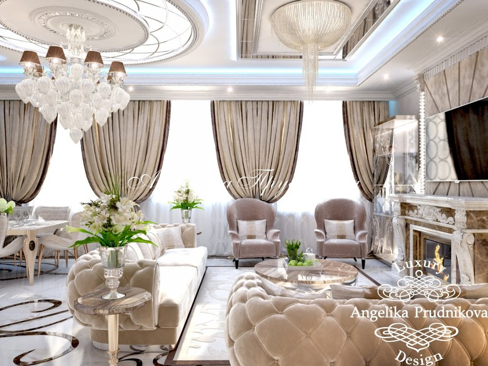 Дизайн Проект интерьера гостиной в стиле Ар Деко в проекте Ливерпульский Дом