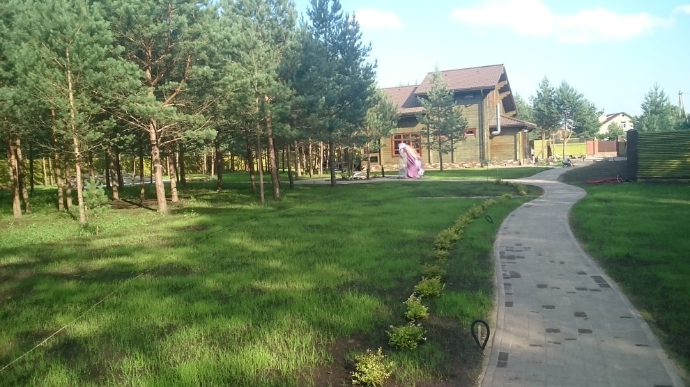 ландшафт и интерьер загородного дома