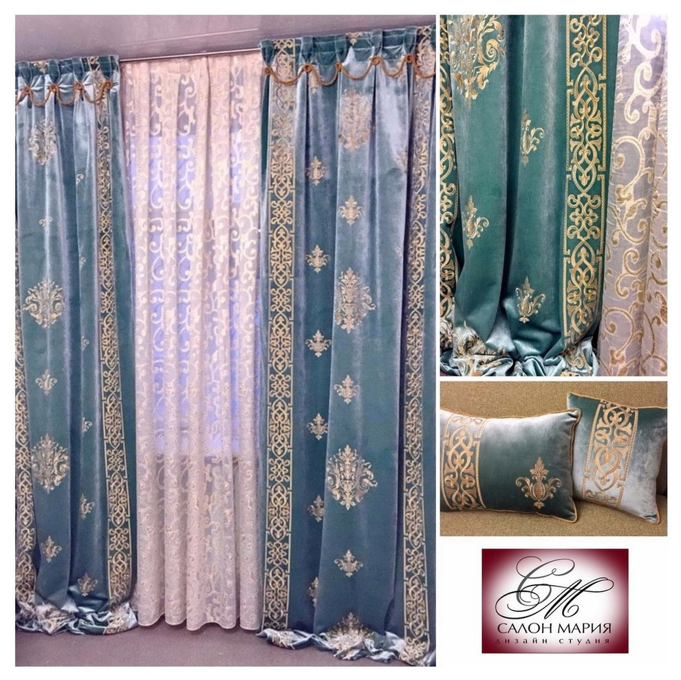 Шторы в итерьере салона