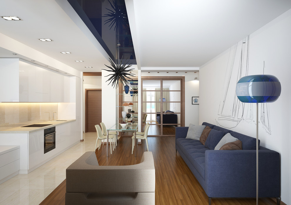 Дизайн-проект квартиры в морском стиле