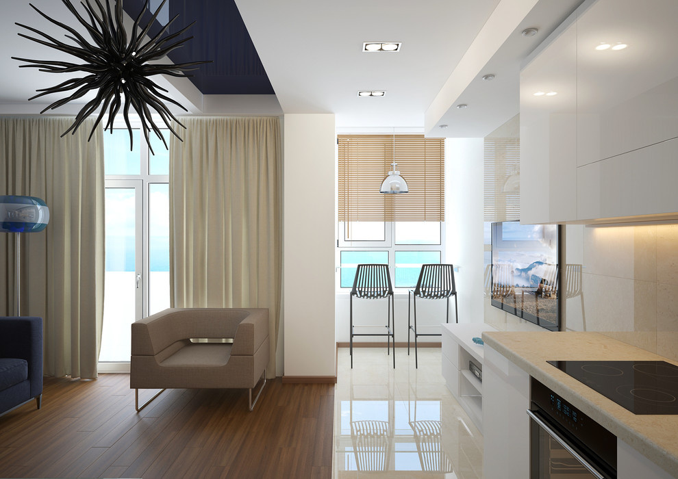 Дизайн-проект квартиры в морском стиле