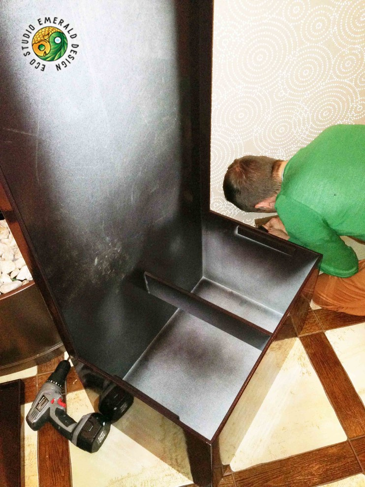 Озеленение загородного дома "фитомодули с водопадом и фитокартина"