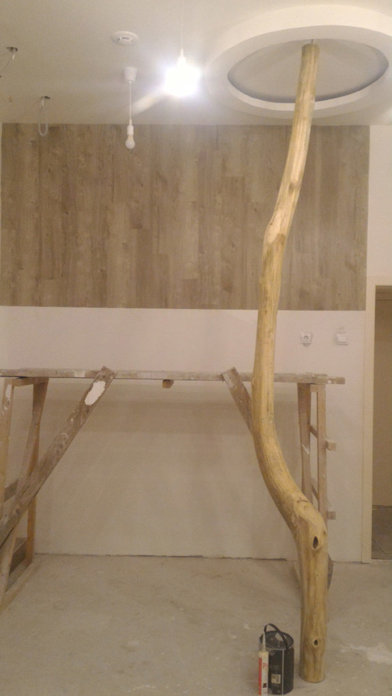 Виниловая LVT плитка на полу и на стенах