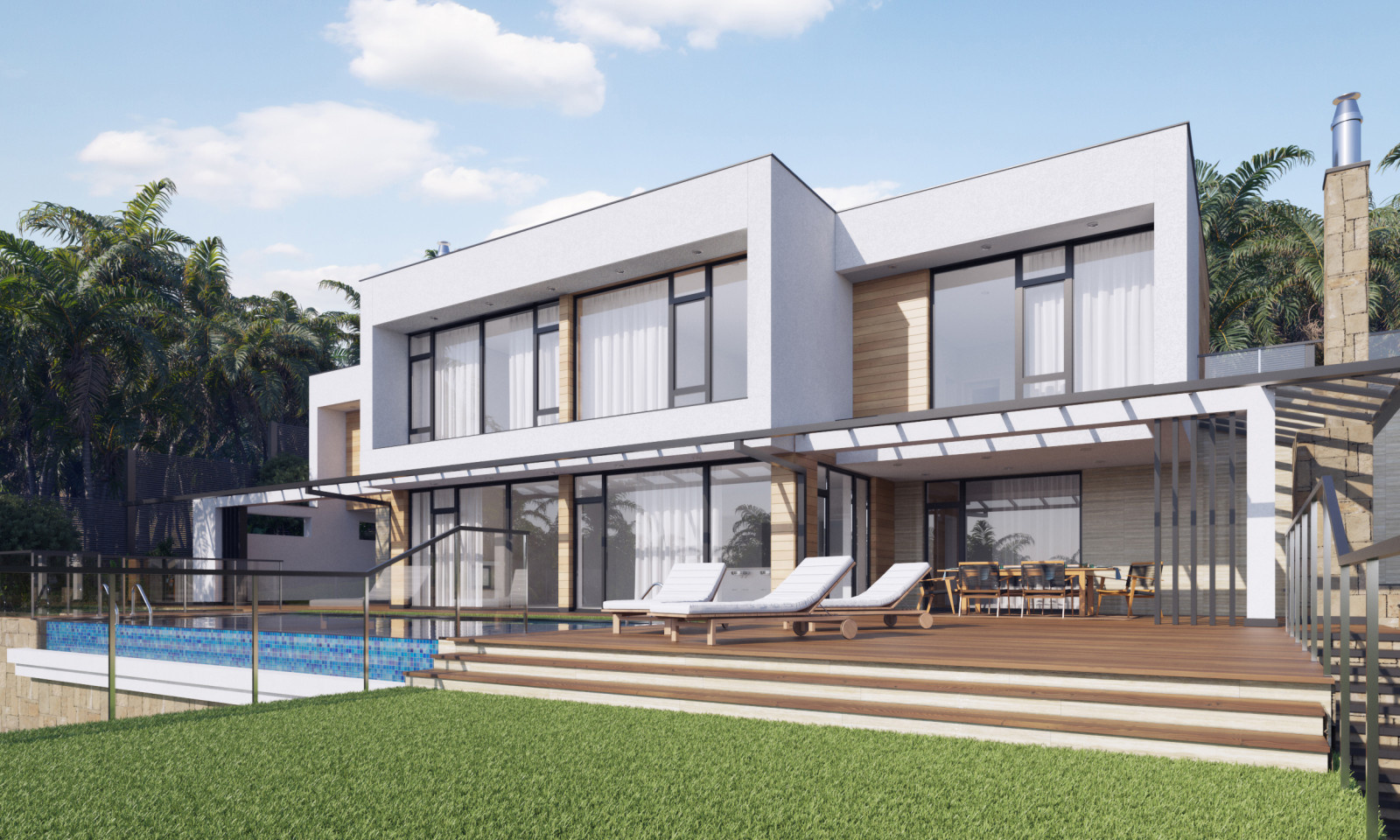 Проект дома в Сочи на участке с перепадом рельефа 20 метров