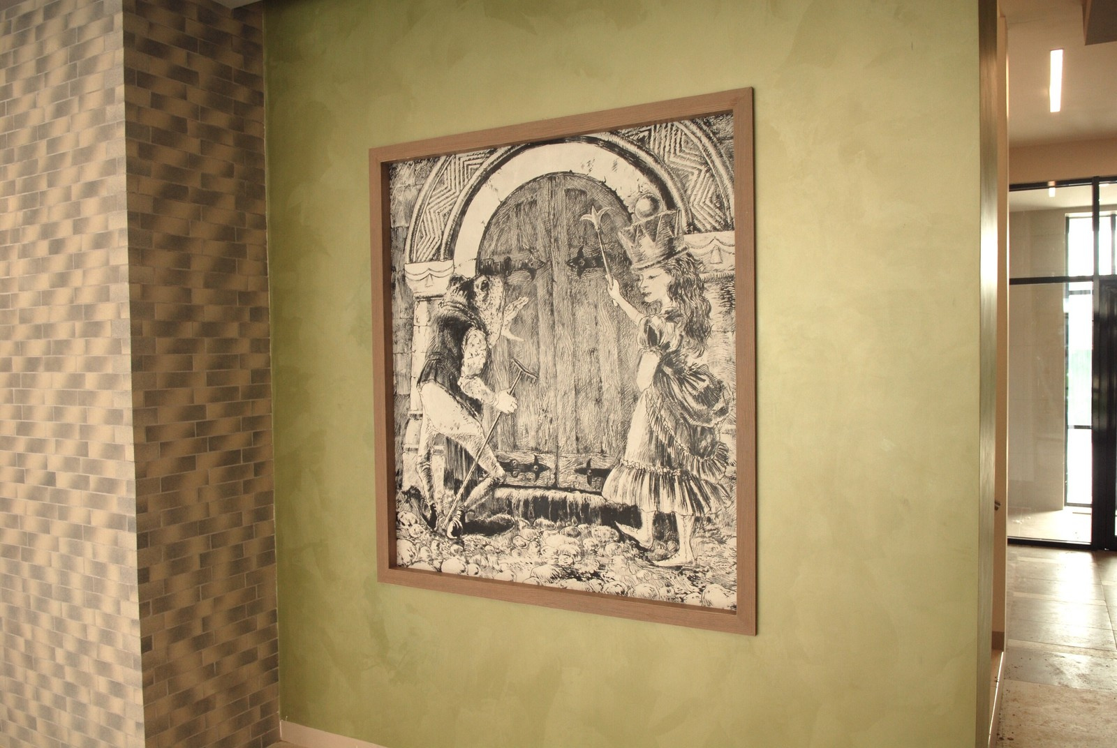 Панно в технике сграффито для входных групп в Резиденции Сколково.