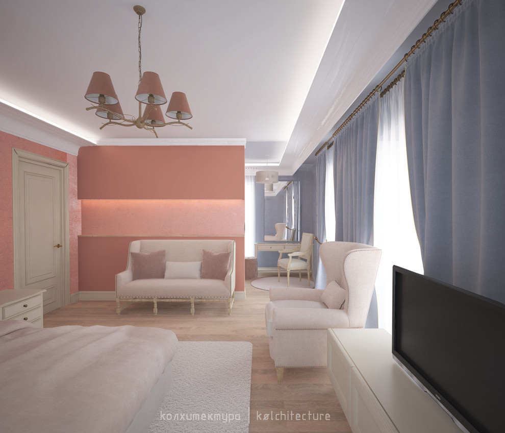 КП "Республика Сантория". Двухэтажный жилой дом.Интерьер в стиле Классика-лайт