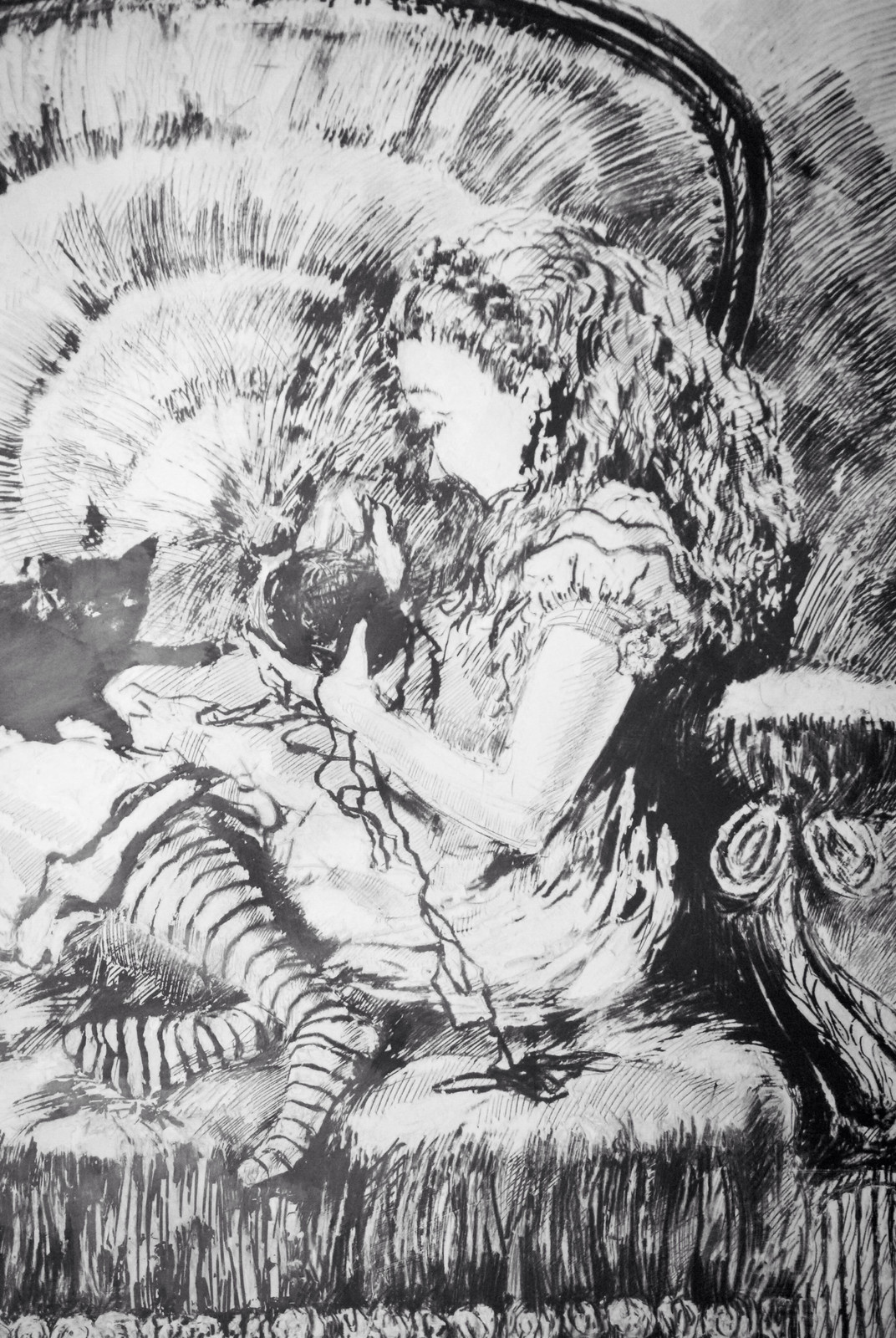 Панно в технике сграффито для входных групп в Резиденции Сколково.