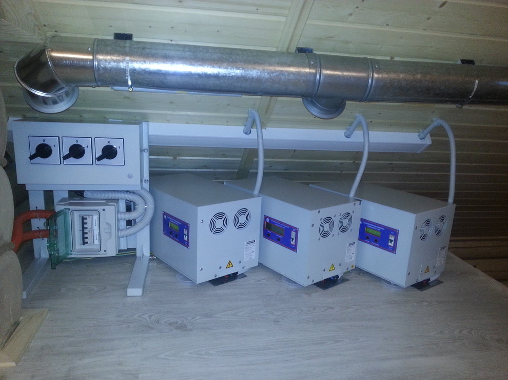 Электромонтажные работы в домах из оцилиндрованного бревна.