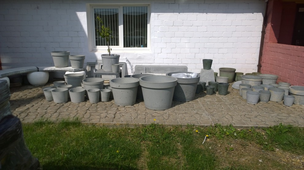 Кашпо из бетона