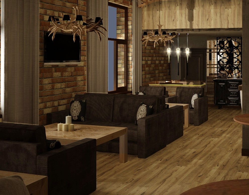 Ресторан загородного отеля в стиле шале