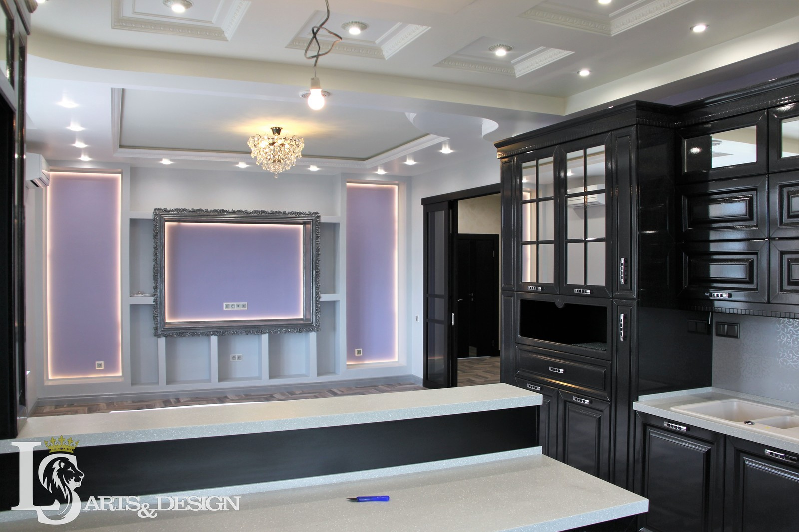 Близится к завершению проект 3-х комнатной квартиры в стиле Ар Деко