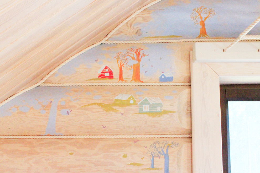 Игровая детская в бревенчатом доме