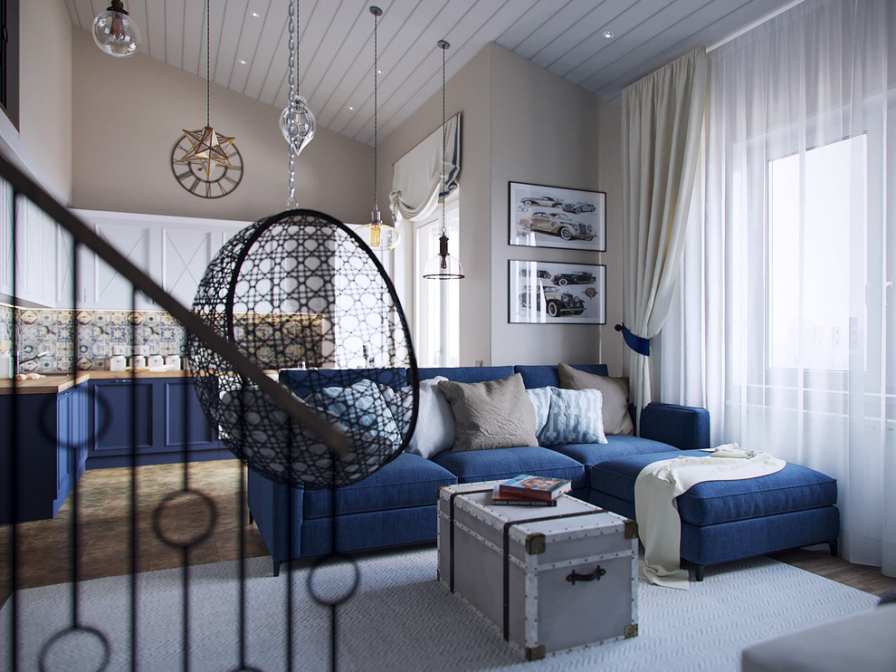 Воздушный лофт. ЖК Валентиновка парк. Двухуровневая квартира, 70 кв.м.