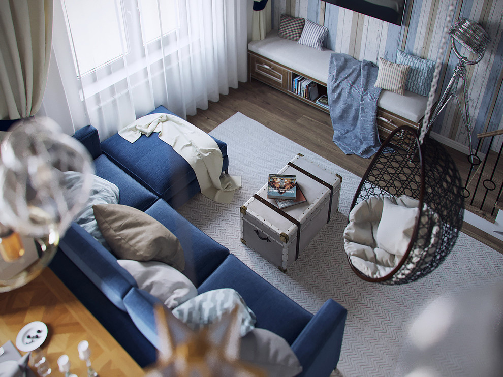 Воздушный лофт. ЖК Валентиновка парк. Двухуровневая квартира, 70 кв.м.