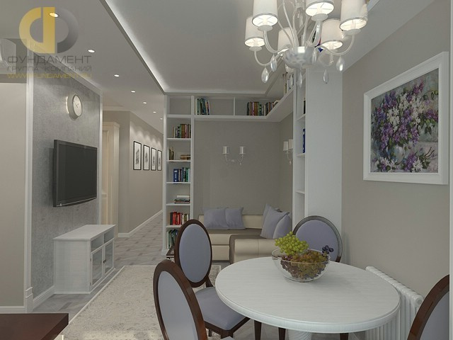 Дизайн интерьера трехкомнатной квартиры 83 кв. м. 48 фото
