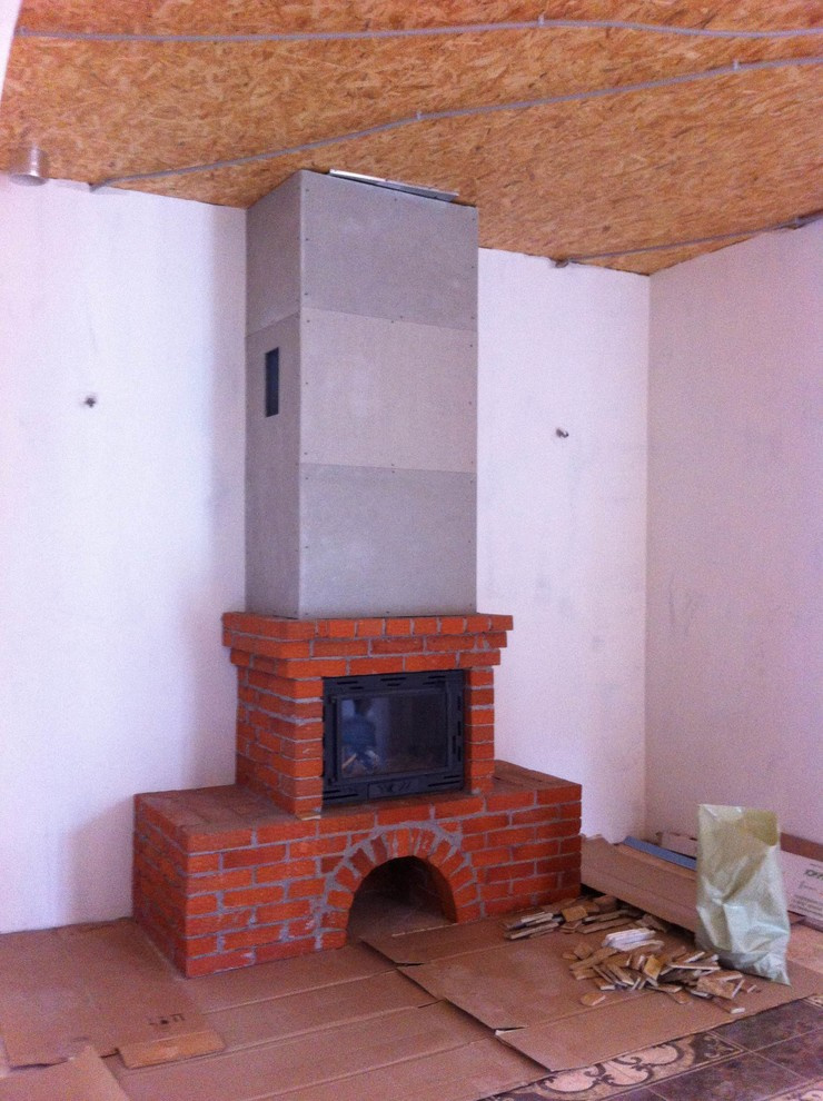 Камин в загородном доме. Поселок Орловское.