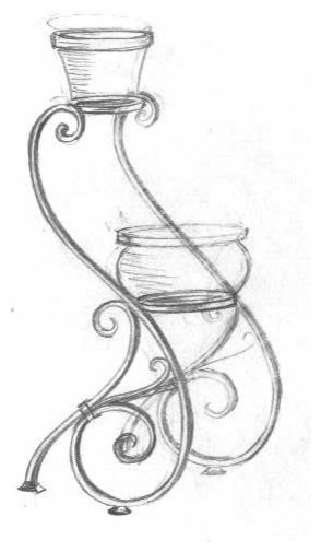 Кованые цветочницы