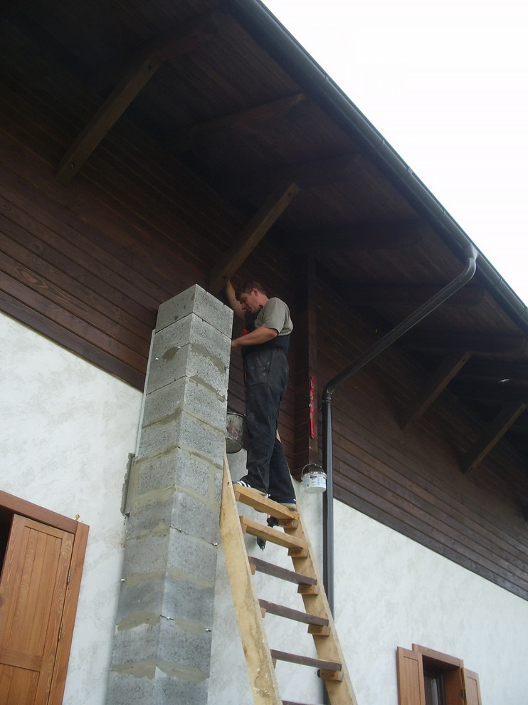 Монтаж дымоходов.