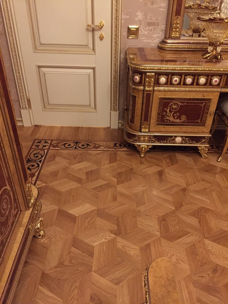 Частный интерьер , изготовление художественного паркета