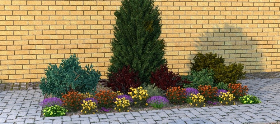 Ландшафтный дизайн отдельных клумб